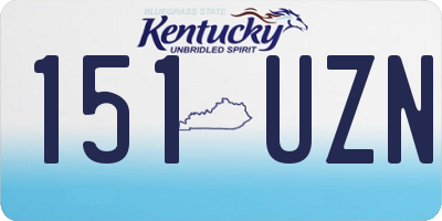 KY license plate 151UZN