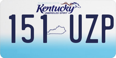 KY license plate 151UZP