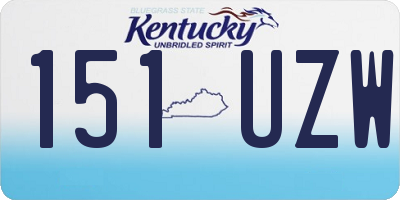 KY license plate 151UZW