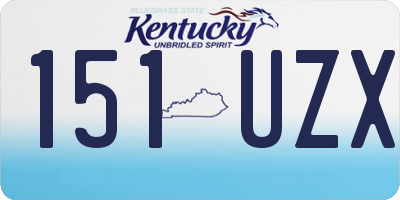 KY license plate 151UZX