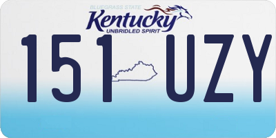 KY license plate 151UZY