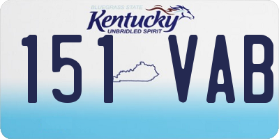 KY license plate 151VAB