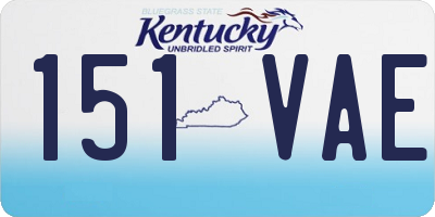 KY license plate 151VAE