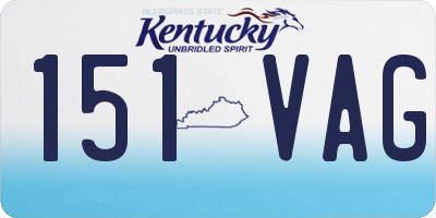KY license plate 151VAG