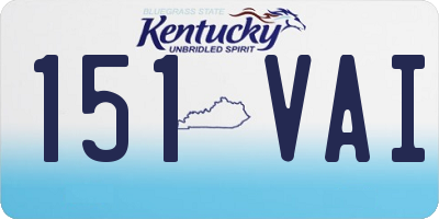 KY license plate 151VAI