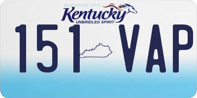 KY license plate 151VAP