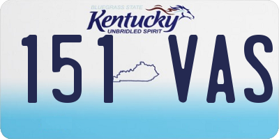 KY license plate 151VAS