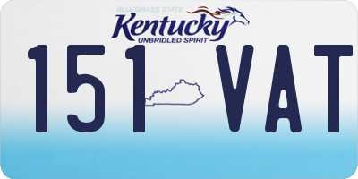 KY license plate 151VAT