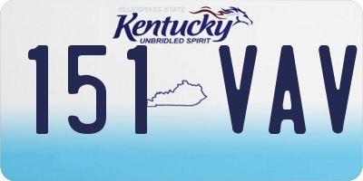 KY license plate 151VAV