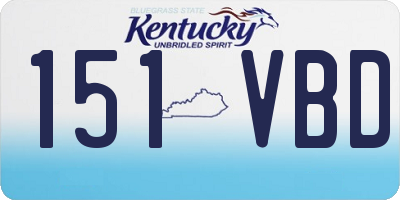 KY license plate 151VBD