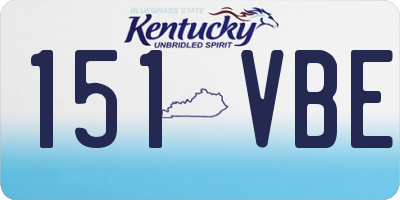 KY license plate 151VBE