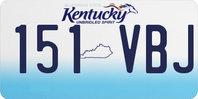 KY license plate 151VBJ