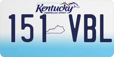 KY license plate 151VBL