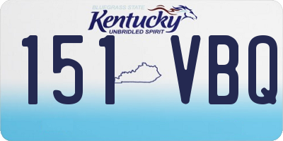 KY license plate 151VBQ