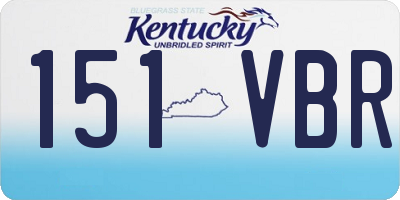 KY license plate 151VBR