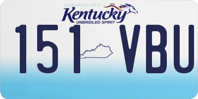 KY license plate 151VBU