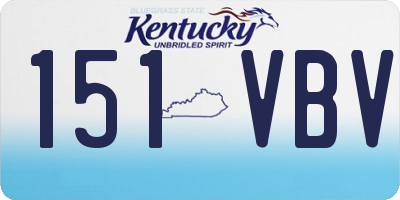KY license plate 151VBV