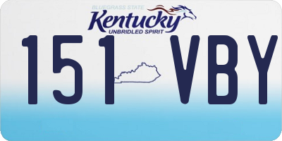 KY license plate 151VBY