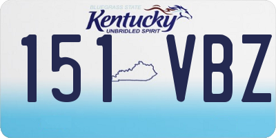 KY license plate 151VBZ