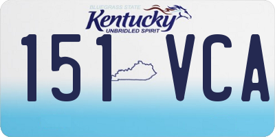 KY license plate 151VCA