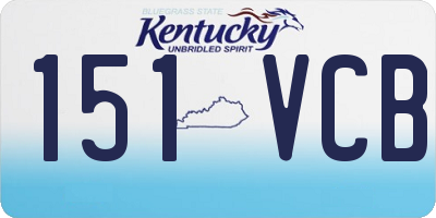 KY license plate 151VCB