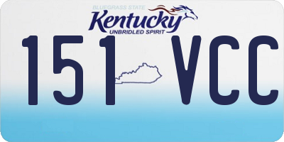 KY license plate 151VCC