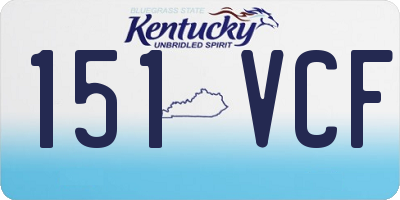 KY license plate 151VCF