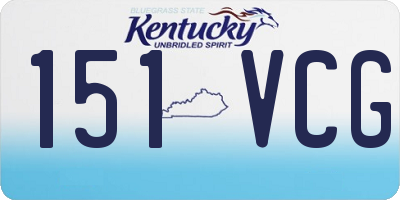 KY license plate 151VCG