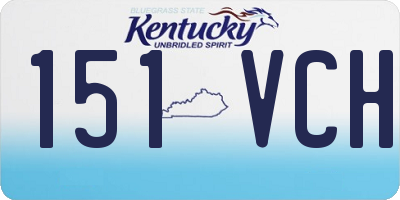 KY license plate 151VCH