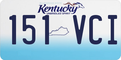 KY license plate 151VCI