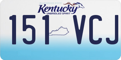 KY license plate 151VCJ