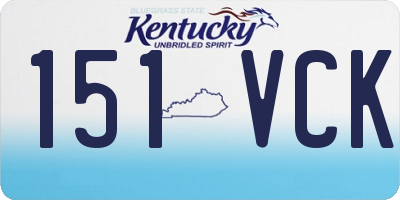 KY license plate 151VCK