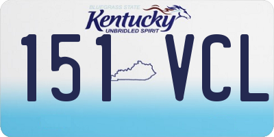 KY license plate 151VCL