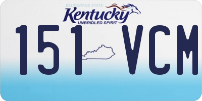 KY license plate 151VCM