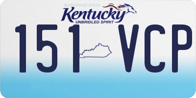 KY license plate 151VCP