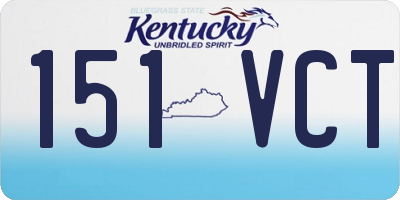 KY license plate 151VCT