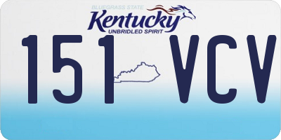 KY license plate 151VCV