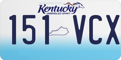 KY license plate 151VCX