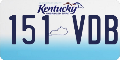 KY license plate 151VDB