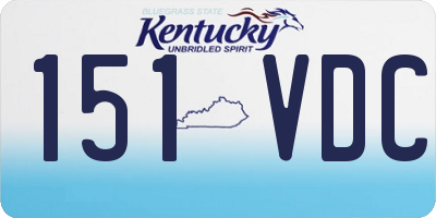 KY license plate 151VDC