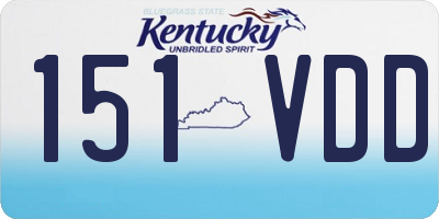 KY license plate 151VDD