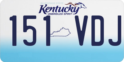KY license plate 151VDJ