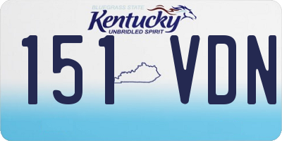 KY license plate 151VDN