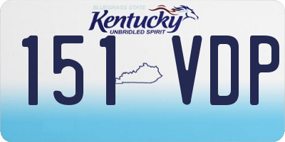 KY license plate 151VDP