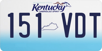 KY license plate 151VDT