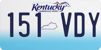 KY license plate 151VDY