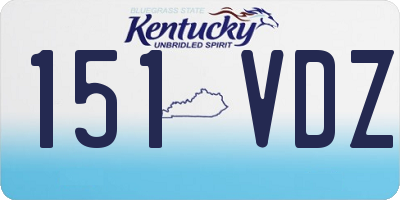 KY license plate 151VDZ