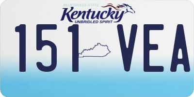 KY license plate 151VEA
