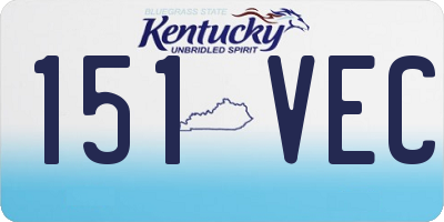 KY license plate 151VEC