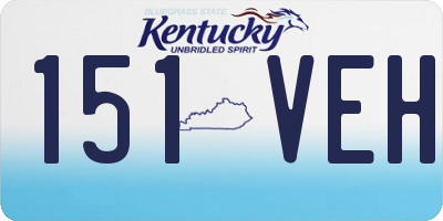 KY license plate 151VEH